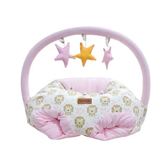 Puff de Descanso Bebé 2 en 1 Maternelle Rosado bebé Leoncitos - soporte 360