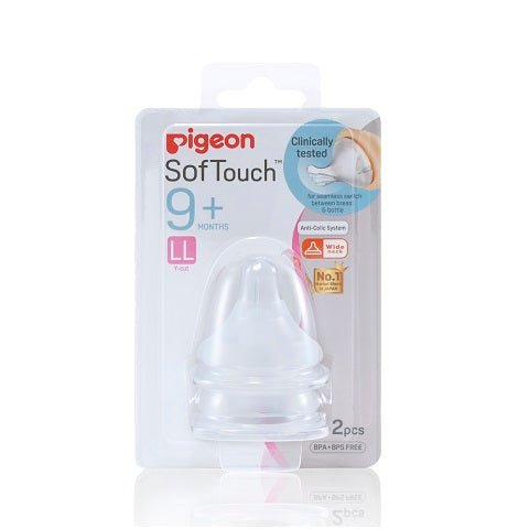 Chupete/Tetina Softouch Boca ancha "LL" Pigeon 2UNID