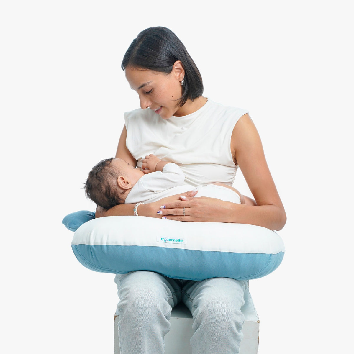 Almohada de Lactancia y Estimulación en Maternelle azul