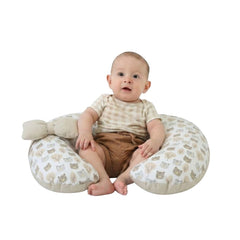 Almohada de Lactancia y Estimulación 5 en 1 Maternelle - Beige Ositos, cojin de lactancia
