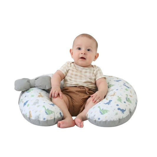 Almohada de Lactancia y Estimulación 5 en 1 Maternelle - plomo dinosaurio, cojin de lactancia