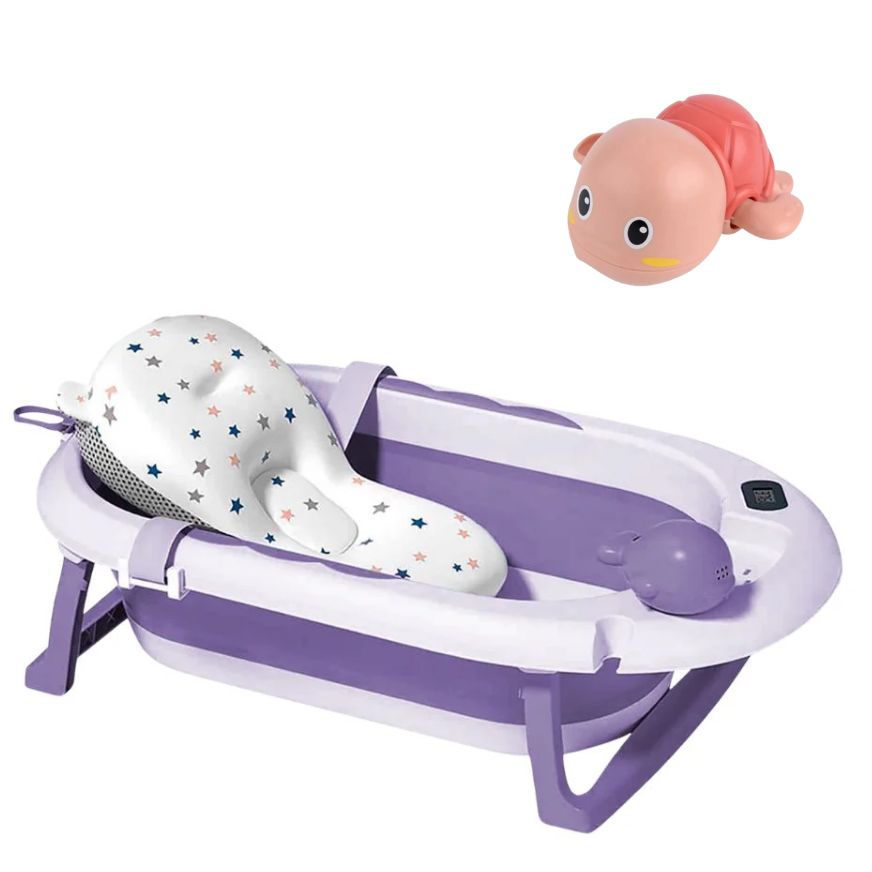 Pack de Bañera Plegable  (Cojín acolchado + Regadera + Tortuga nadadora Glatt)