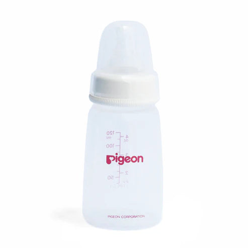 BIBERÓN PERISTÁLTICO BPA FREE BOCA STANDARD 120ML ROSCA BLANCA - PIGEON