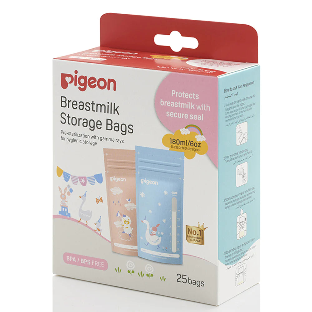 Bolsitas para almacenar leche Materna 25 und - Decorado 180 ML