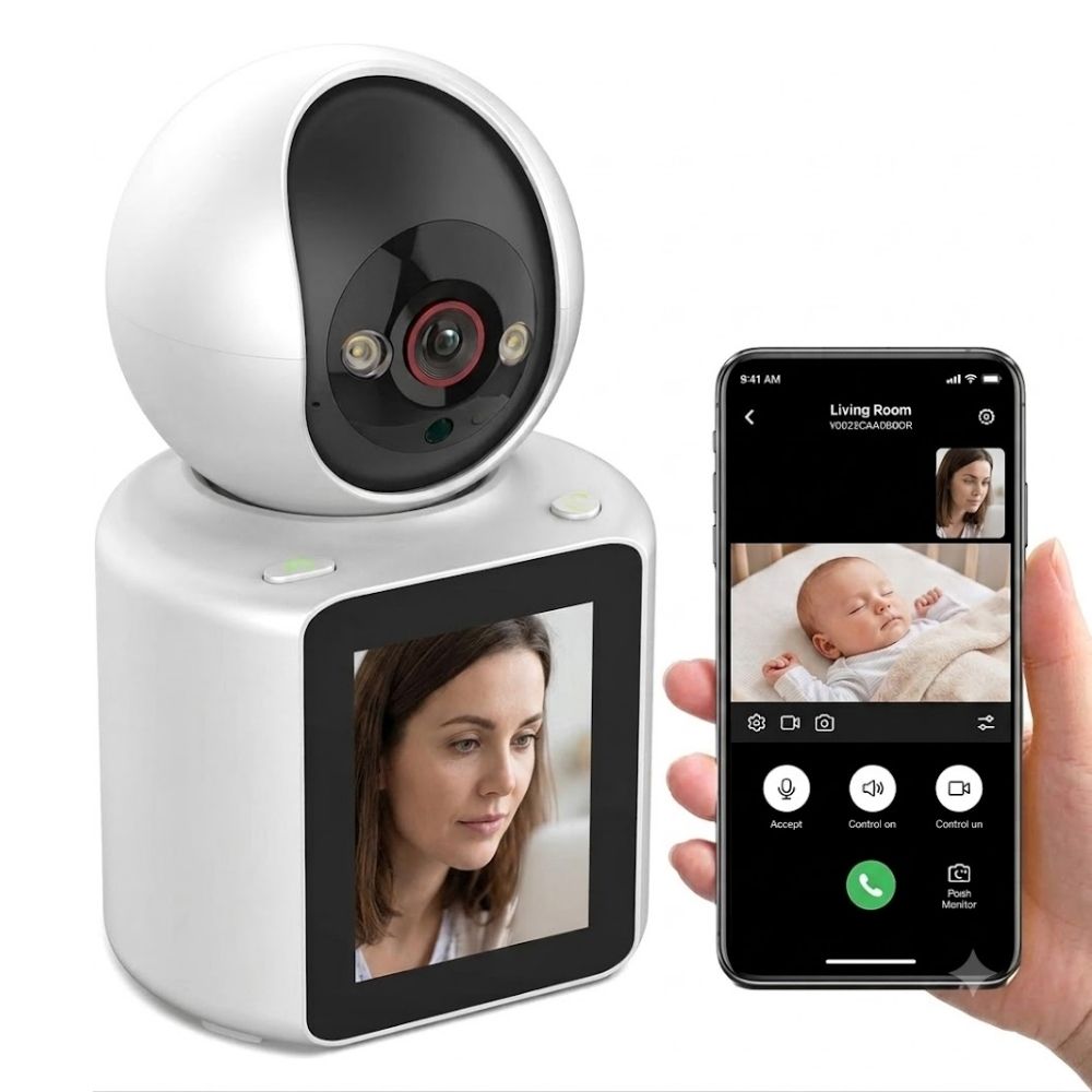 Cámara Monitor para Bebé con Pantalla y Videollamada V360PRO