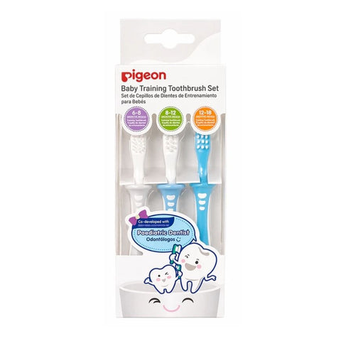 Juego de Cepillo Dental para bebe Paso 1,2,3  Pigeón