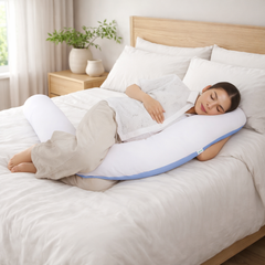 Cojín de Descanso Pre y Post Natal Maternelle Azul Apego, lactancia, colecho, soporte lumbar