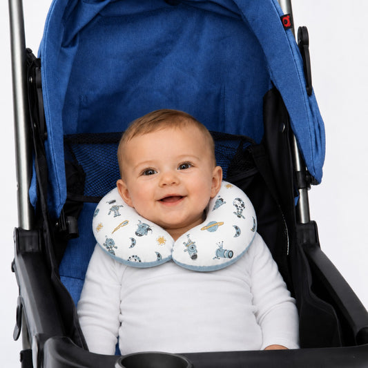 Collarin Cervical antialergico maternelle para bebé Celeste Espacial