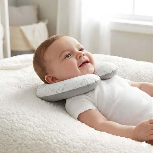 Collarin Cervical antialergico maternelle para bebé Plomo Luna Estrellas