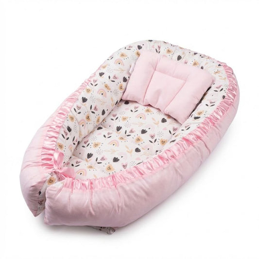 CUNA COLECHO - ROSADO ARCOIRIS LINEA SMILE BABY