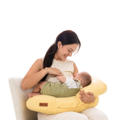 Doble Almohada de Lactancia Multifuncional Maternelle - Modelo Maiz - Soporte Durante la Lactancia y Estimulación