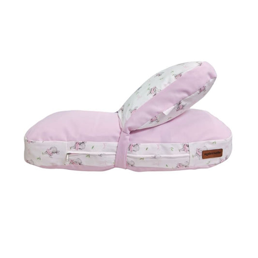 Doble Almohada de Lactancia Multifuncional Maternelle - Modelo Rosado Conejitas bailarinas- Soporte Durante la Lactancia y Estimulación (Copia)