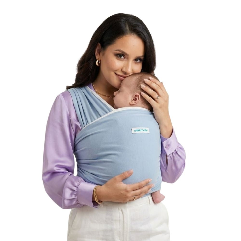Fular Ergonómico maternelle Azul Apego para bebé en los primeros meses, portabebé