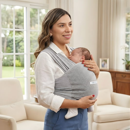Fular Ergonómico  maternelle Melange Puntos para bebé en los primeros meses, portabebé