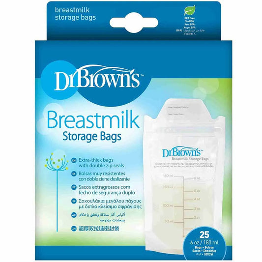 BOLSAS PARA ALMACENAR LECHE MATERNA X 25 UND DR BROWNS
