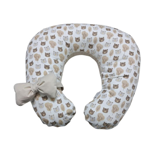 Almohada de Lactancia y Estimulación 5 en 1 Maternelle - Beige Ositos, cojin de lactancia