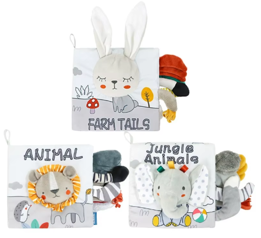 Libro sensorial de telas para bebes