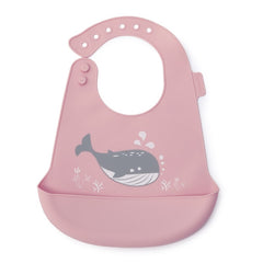 Babero con Bolsillo de Silicona Ballenitas - Maternelle