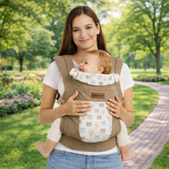 Mochila Portabebé Ergonómica 4 en 1 Maternelle - Modelo Arena Ositos- Adaptable y Confortable