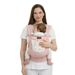 Mochila Portabebé Ergonómica 4 en 1 Maternelle - Modelo Rosado Cometa - Adaptable y Confortable