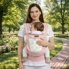 Mochila Portabebé Ergonómica 4 en 1 Maternelle - Modelo Rosado Cometa - Adaptable y Confortable