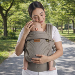 Mochila ergonómica premium maternelle Cocoa, fresco y resistente, soporte cervical, canguro, portabebé