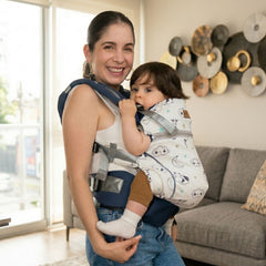 Mochila Ergonómica Evolutiva 4 en 1 maternelle Acero nubes, canguro, portabebé