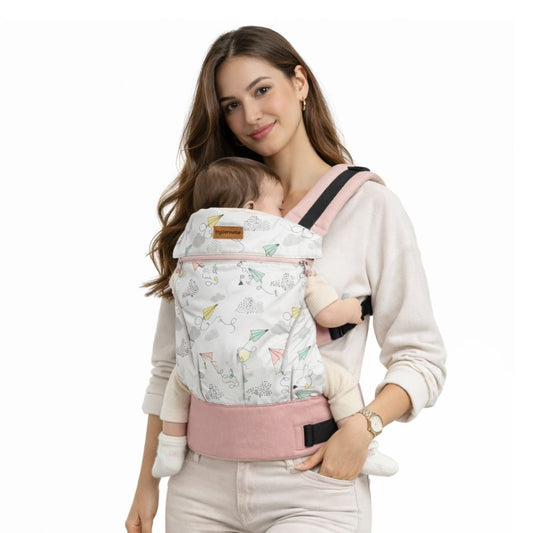 Mochila Ergonómica Evolutiva 4 en 1 maternelle Rosado Cometa, canguro, portabebé