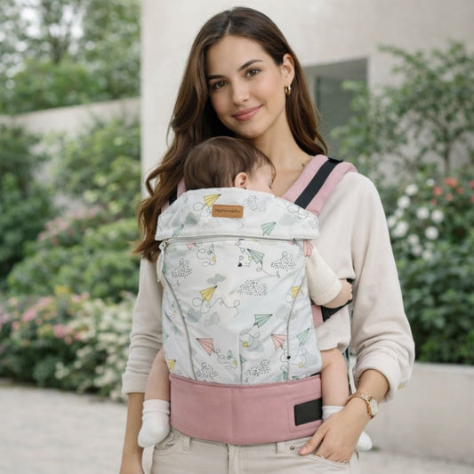 Mochila Ergonómica Evolutiva 4 en 1 maternelle Rosado Cometa, canguro, portabebé