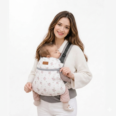 Mochila Ergonómica Evolutiva 4 en 1 Maternelle Plomo Conejitas Bailarinas, canguro, portabebé