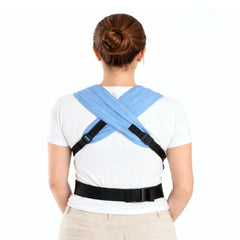 Mochila Fular Ergonomica Evolutiva maternelle Azul Apego, canguro, cojin de lactancia