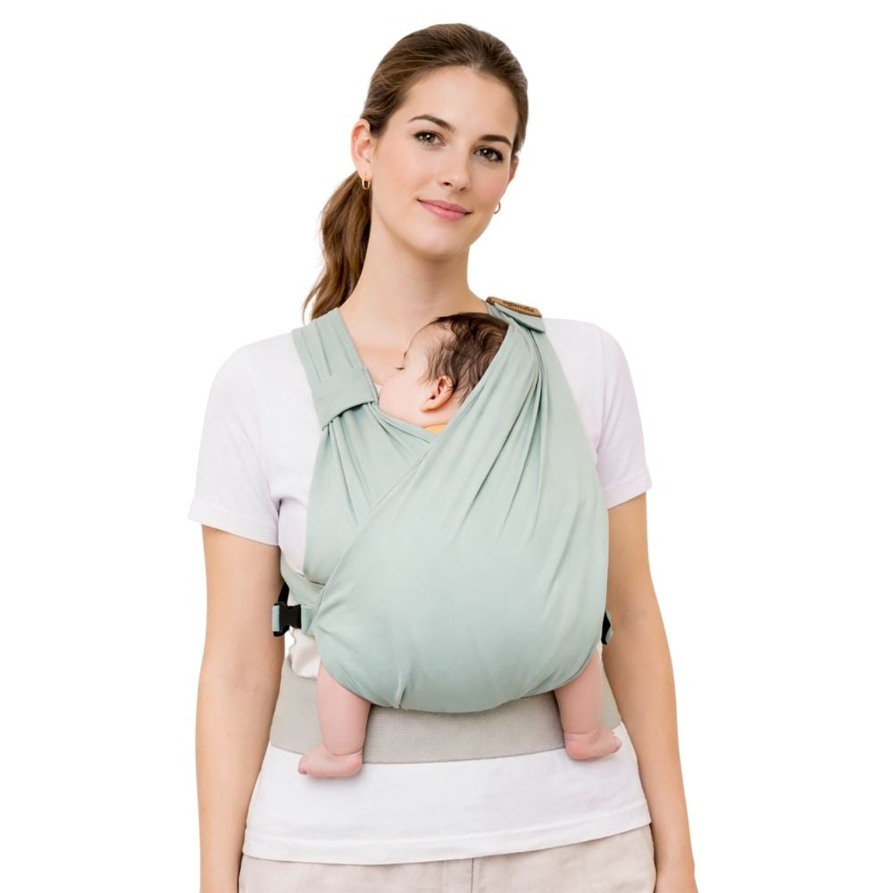 Mochila Fular Ergonomica Evolutiva maternelle Verde Apego, canguro, cojin de lactancia