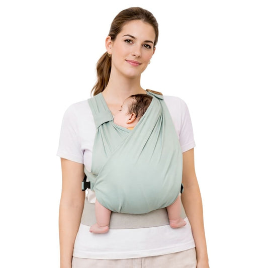 Mochila Fular Ergonomica Evolutiva maternelle Verde Apego, canguro, cojin de lactancia