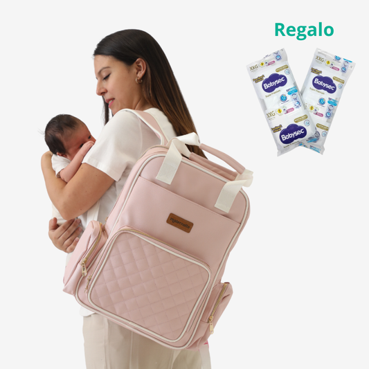 Mochila Pañalera Rosada Maternelle 2 en 1 Convertible a cambiador portátil