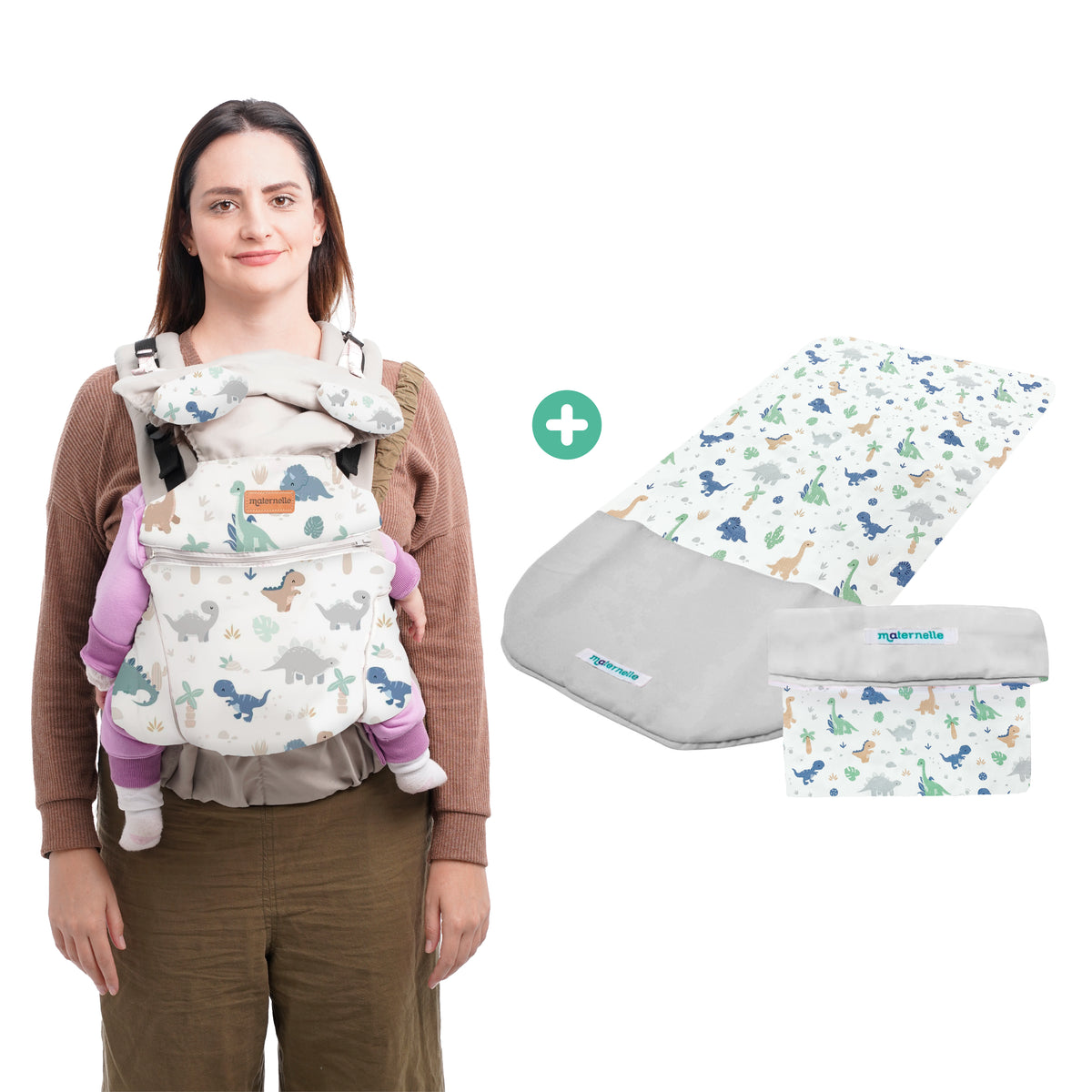 PACK SUPER PAPÁ - Mochila evolutiva 4 en 1 + Cambiador portátil dinosaurio