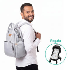 Mochila pañalera Ploma Maternelle para bebé + Regalo (colchoneta para coche SmileBaby)