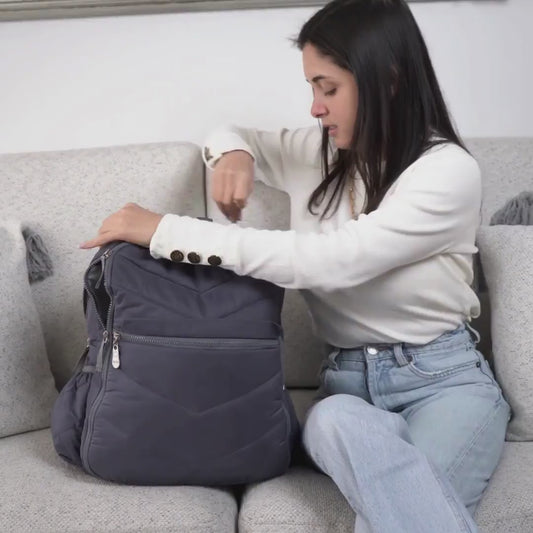 Mochila Pañalera Celeste Maternelle 2 en 1 Convertible a cambiador portátil