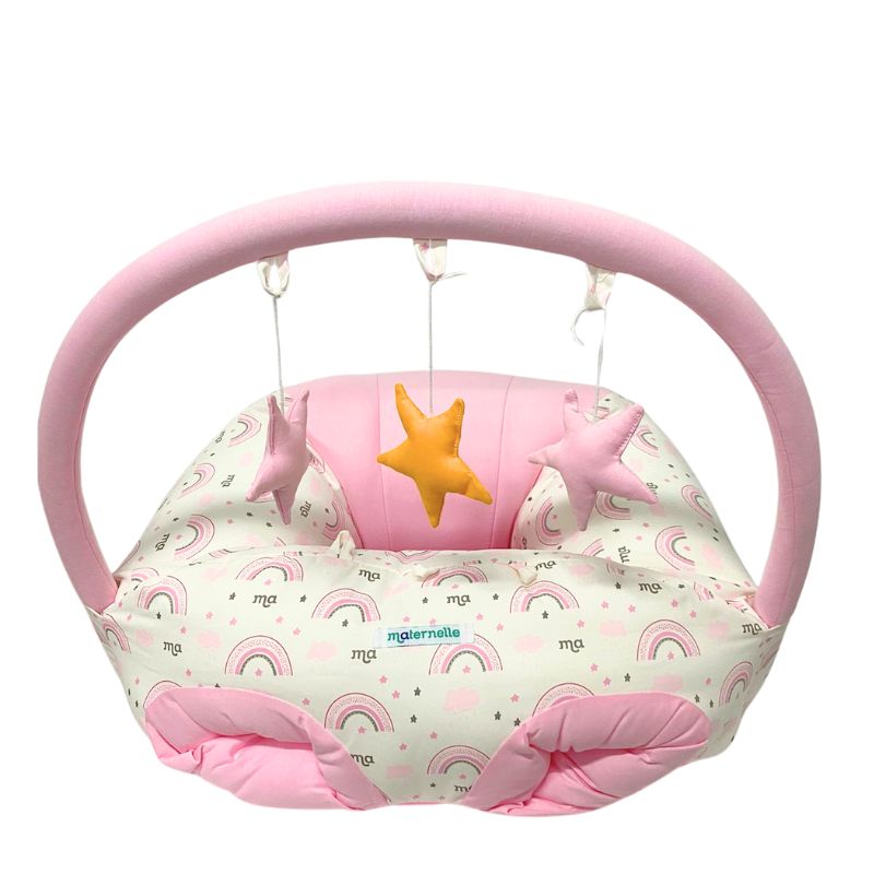 Puff de Descanso Bebé 2 en 1 Rosado Arcoiris - Maternelle