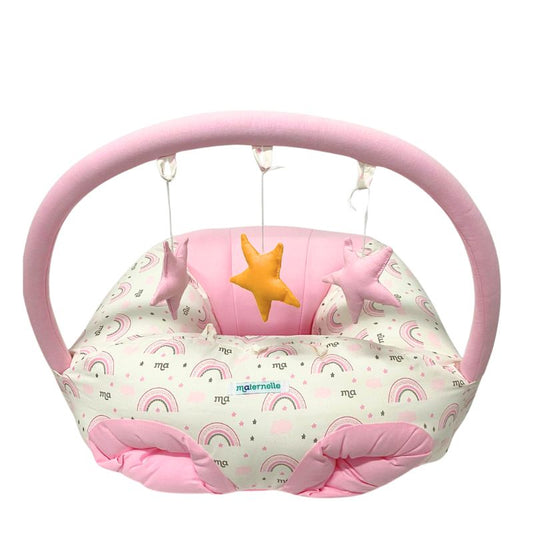 Puff de Descanso Bebé 2 en 1 Rosado Arcoiris - Maternelle