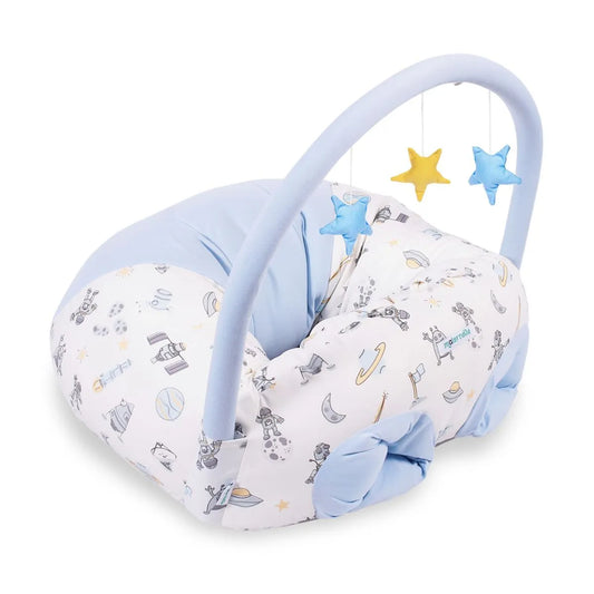 Puff de Descanso Bebé 2 en 1 Maternelle celeste espacial - soporte 360