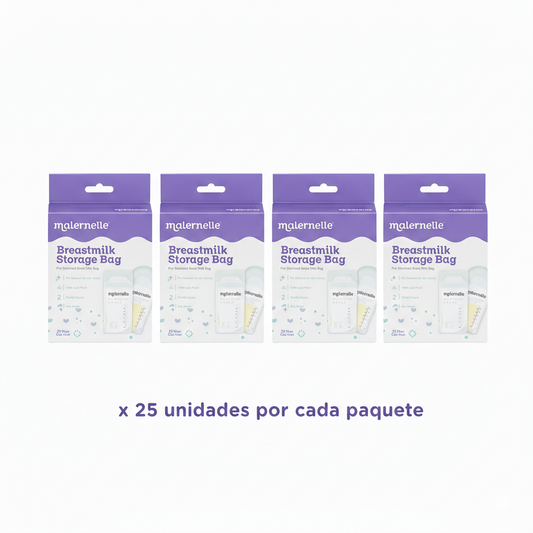Pack x 4 Bolsas de almacenamiento de leche x25 uni. Maternelle
