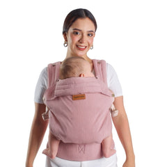 Mochila ergonómica Premium Rosado Corduroy Maternelle, resistente, soporte cervical, canguro, portabebé