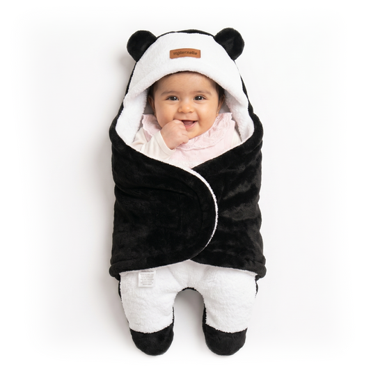 Saquito Envolvente de Felpa Diseño de Oso para Bebé Maternelle