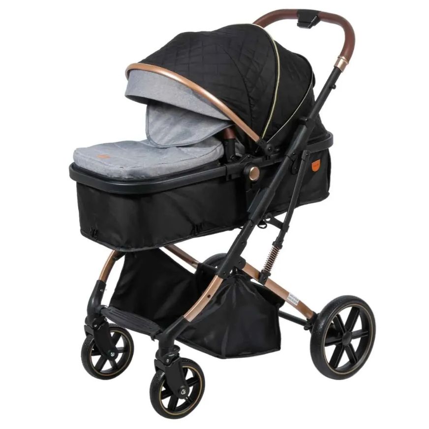 Coche Moisés de lujo para Bebé Saturno E-Baby Gris