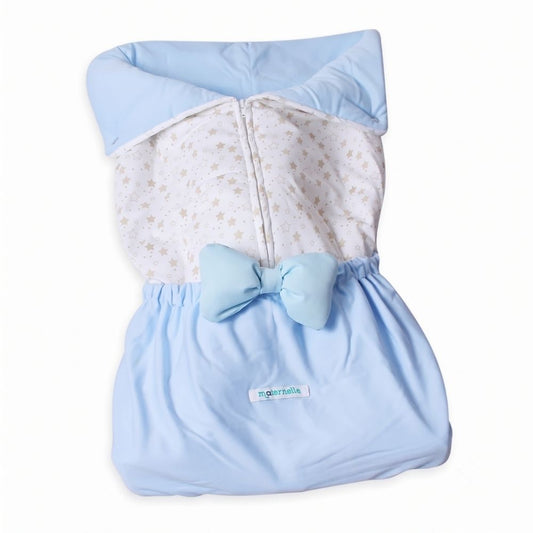 Sleeping portabebé maternelle 2 en 1 celeste estrellas, acolchado, algodon
