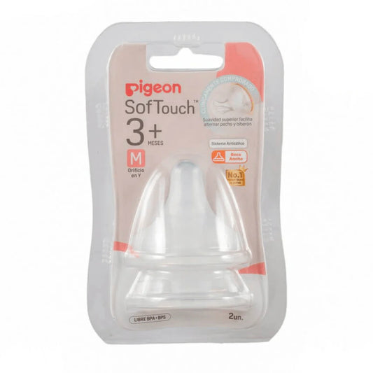 CHUPETE/TETINA PERISTÁLTICA BOCA ANCHA "M" 2 UN. - PIGEON