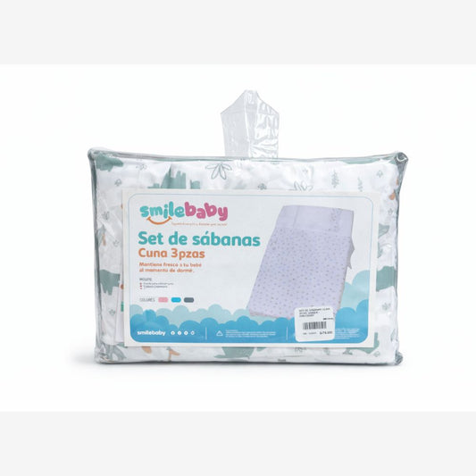 Set de Sabanas cuna Elefantitos 3pzas - Smilebaby