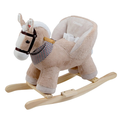Peluche Mecedor Caballo Beige +12 meses | Carestino