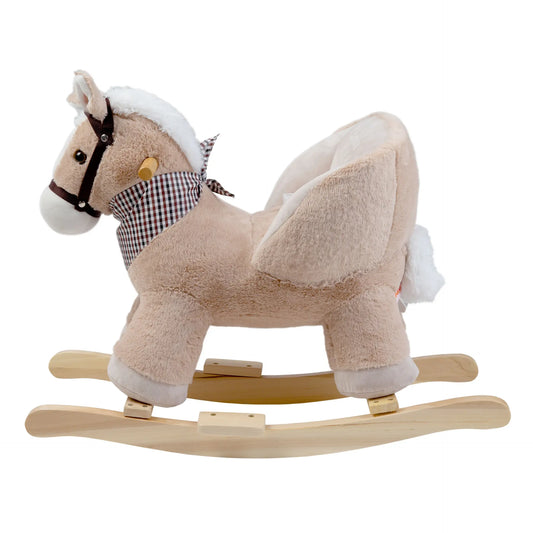Peluche Mecedor Caballo Beige +12 meses | Carestino