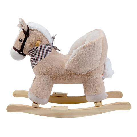 Peluche Mecedor Caballo Beige +12 meses | Carestino